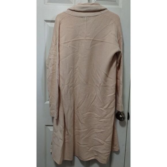 Allbirds Women's 100% Wool Long Open Front Knit Ivory Cardigan Small - Picture 3 of 7